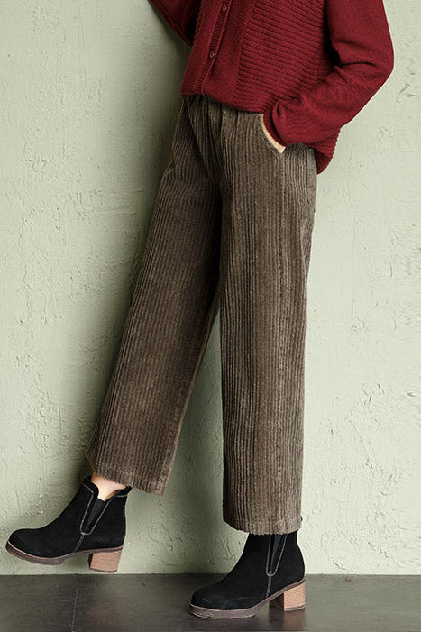 Loose Wide Leg Corduroy Pants C2959