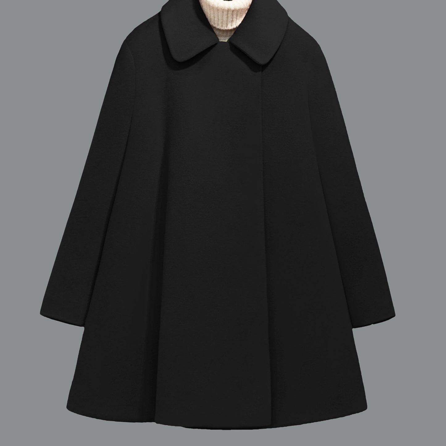 Red Cape coat, Vintage Inspired Women's Cashmere Wool Cape Coat C253901