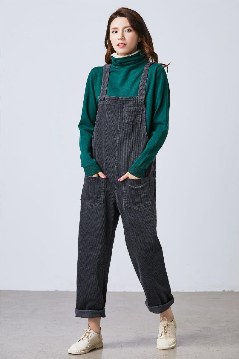 Women's Casual Corduroy Overalls C1810