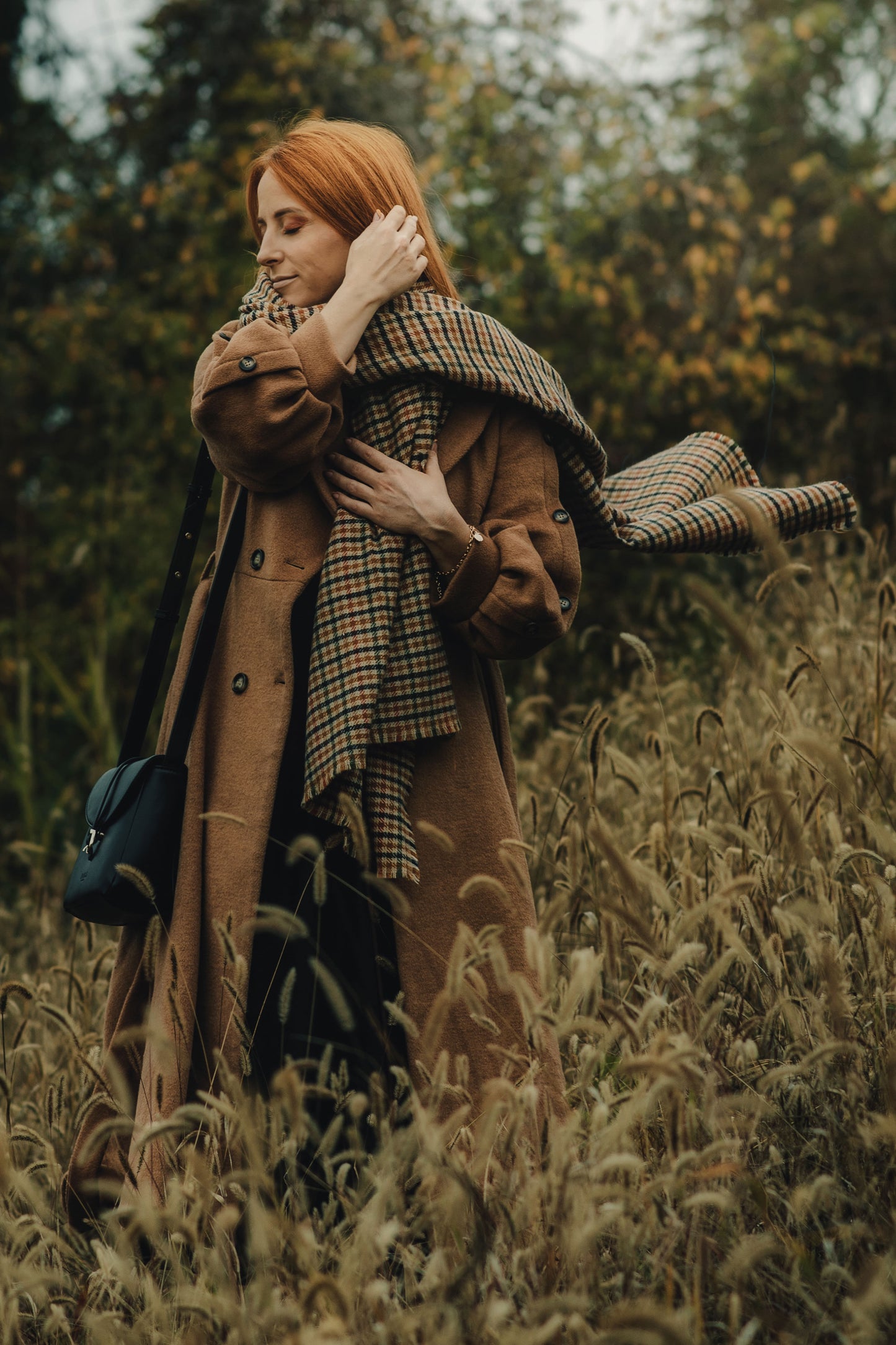 Double Breasted Belted Wool Coat C3141