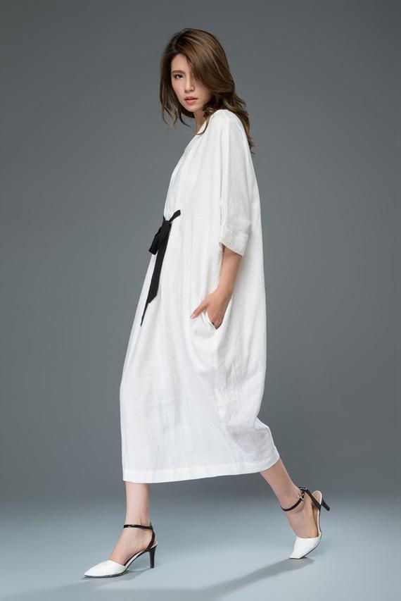 women linen dress