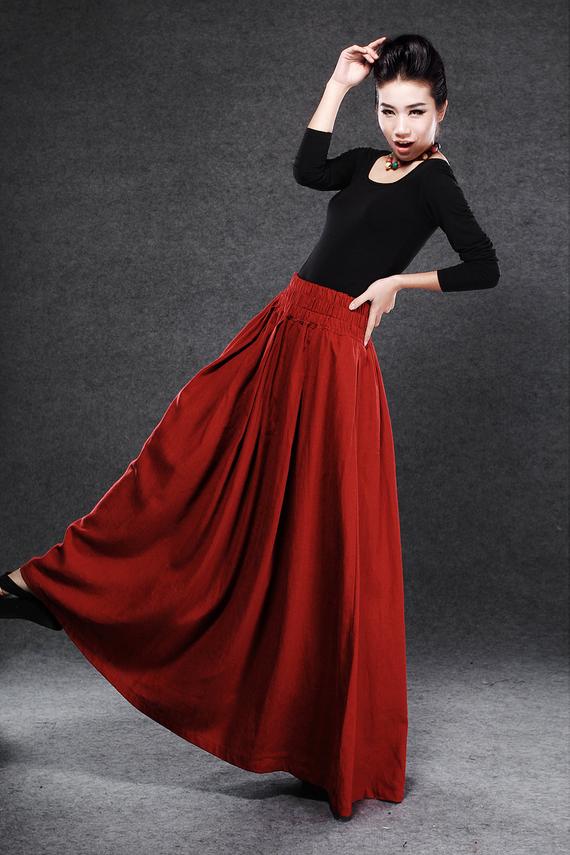 linen skirt women