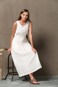 maxi linen dress