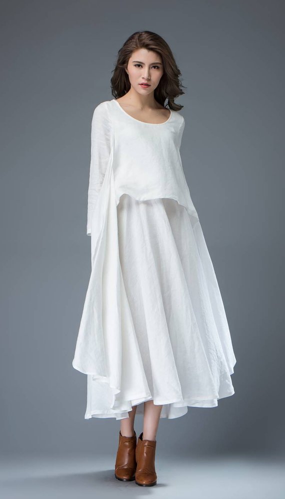 Loose fit linen dress