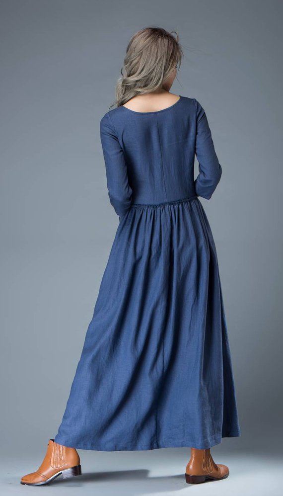 blue women dress