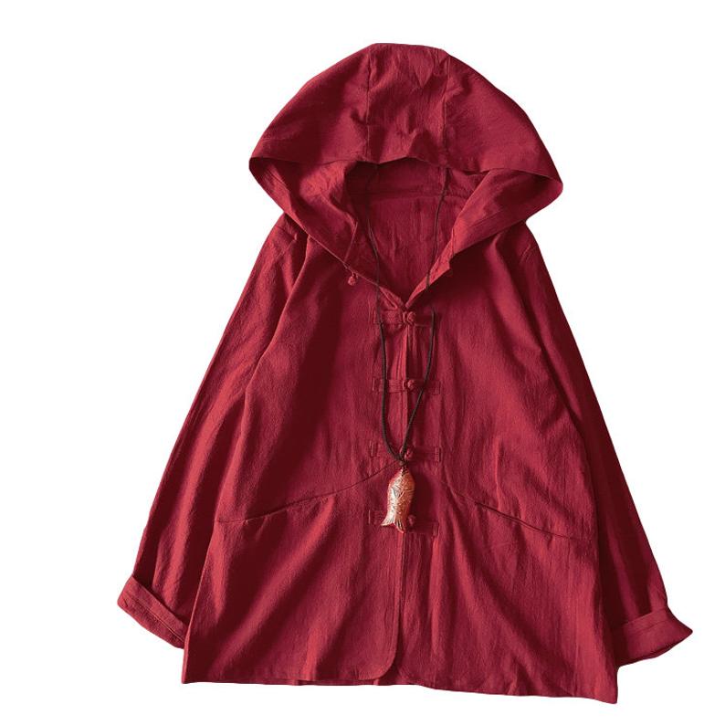 Casual Hooded Linen Shirt C185001