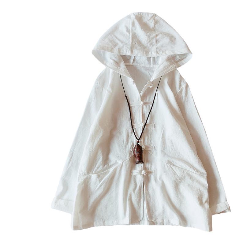 Casual Hooded Linen Shirt C185001