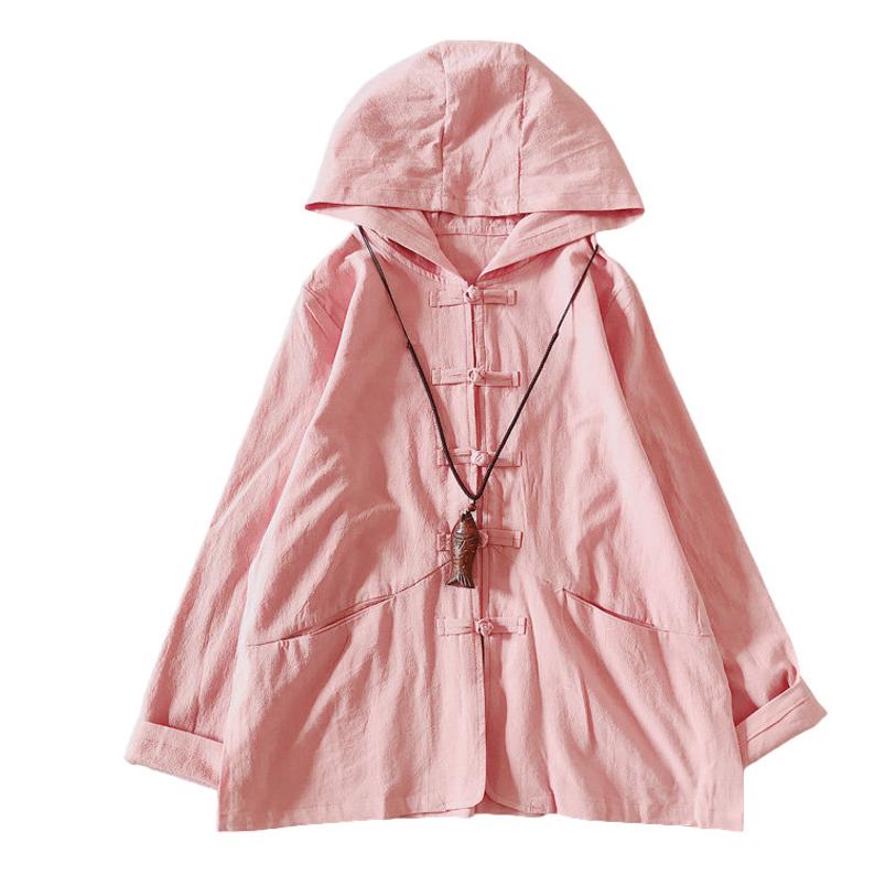 Casual Hooded Linen Shirt C185001