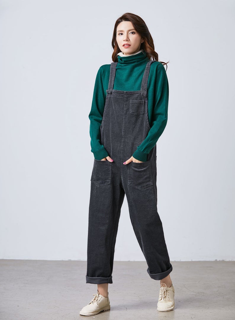 Women's Casual corduroy overalls C2614