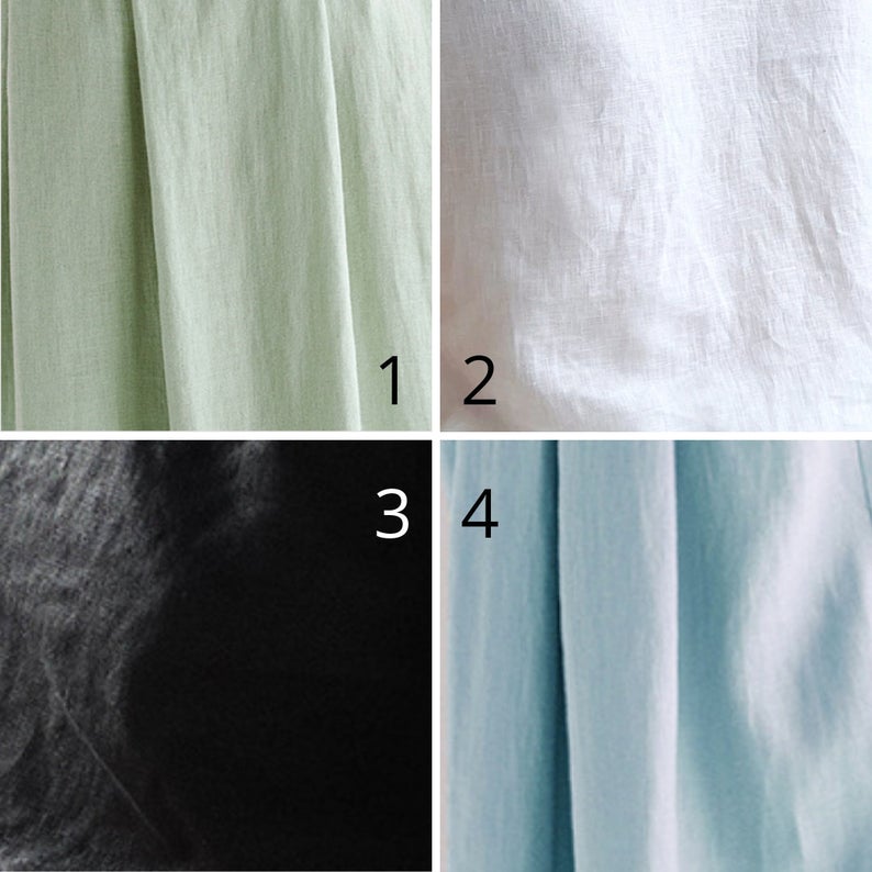 Summer Green Sleeveless Midi Linen Dress For Women C2254