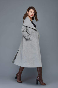 women's wool maxi coat C961#