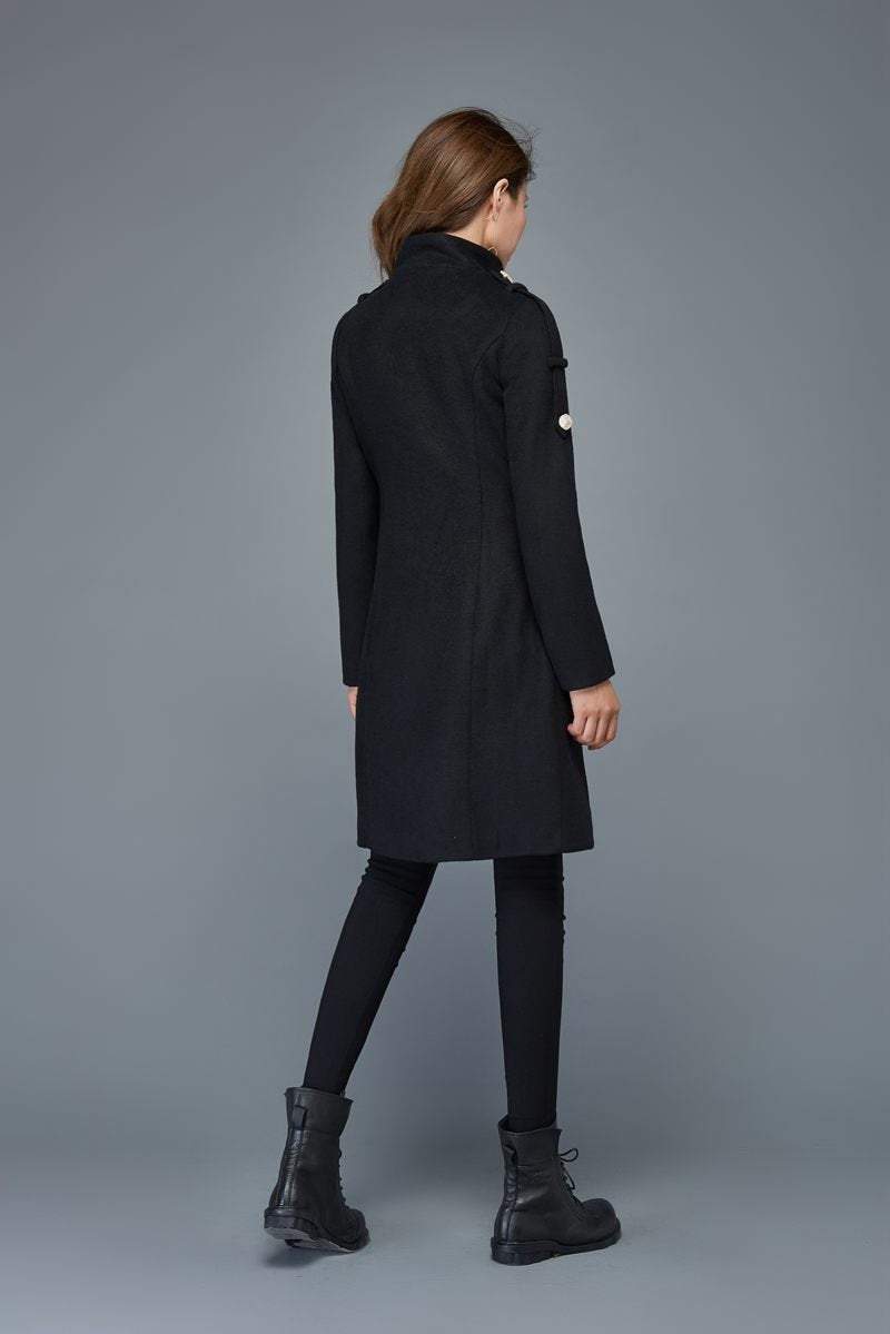 Double breasted military  wool  jacket C980