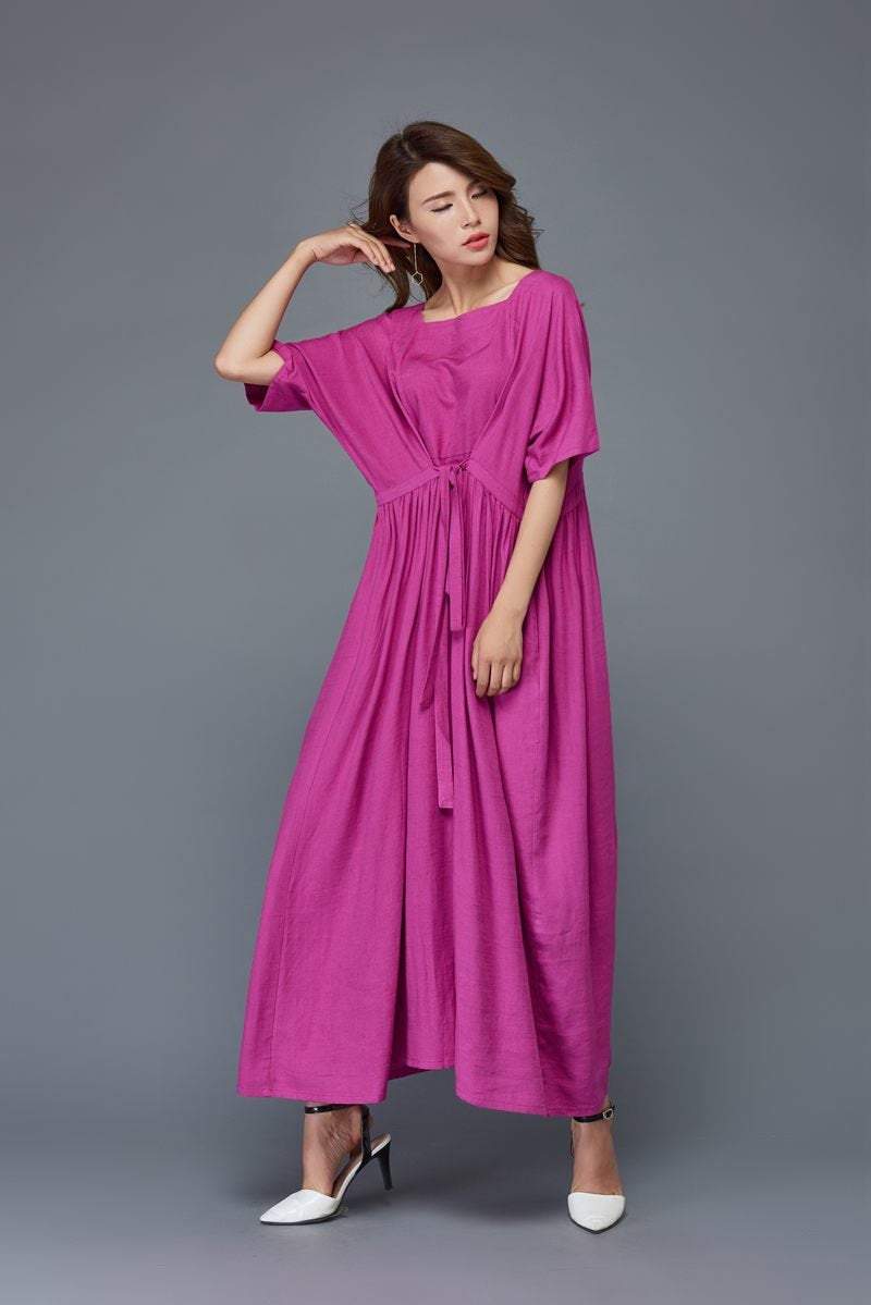 Plus size maxi dress, linen dress, linen women dress, long dress, line YLISTYLE Plus size maxi dress, linen dress, linen women dress, long dress, line YLISTYLE