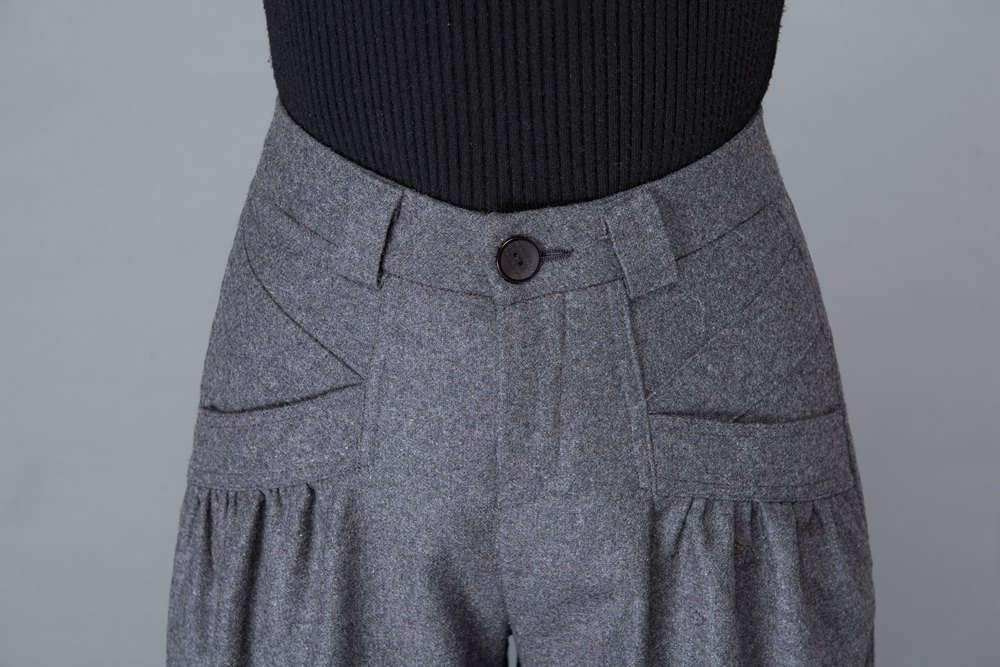 womens's long wool pants C999#