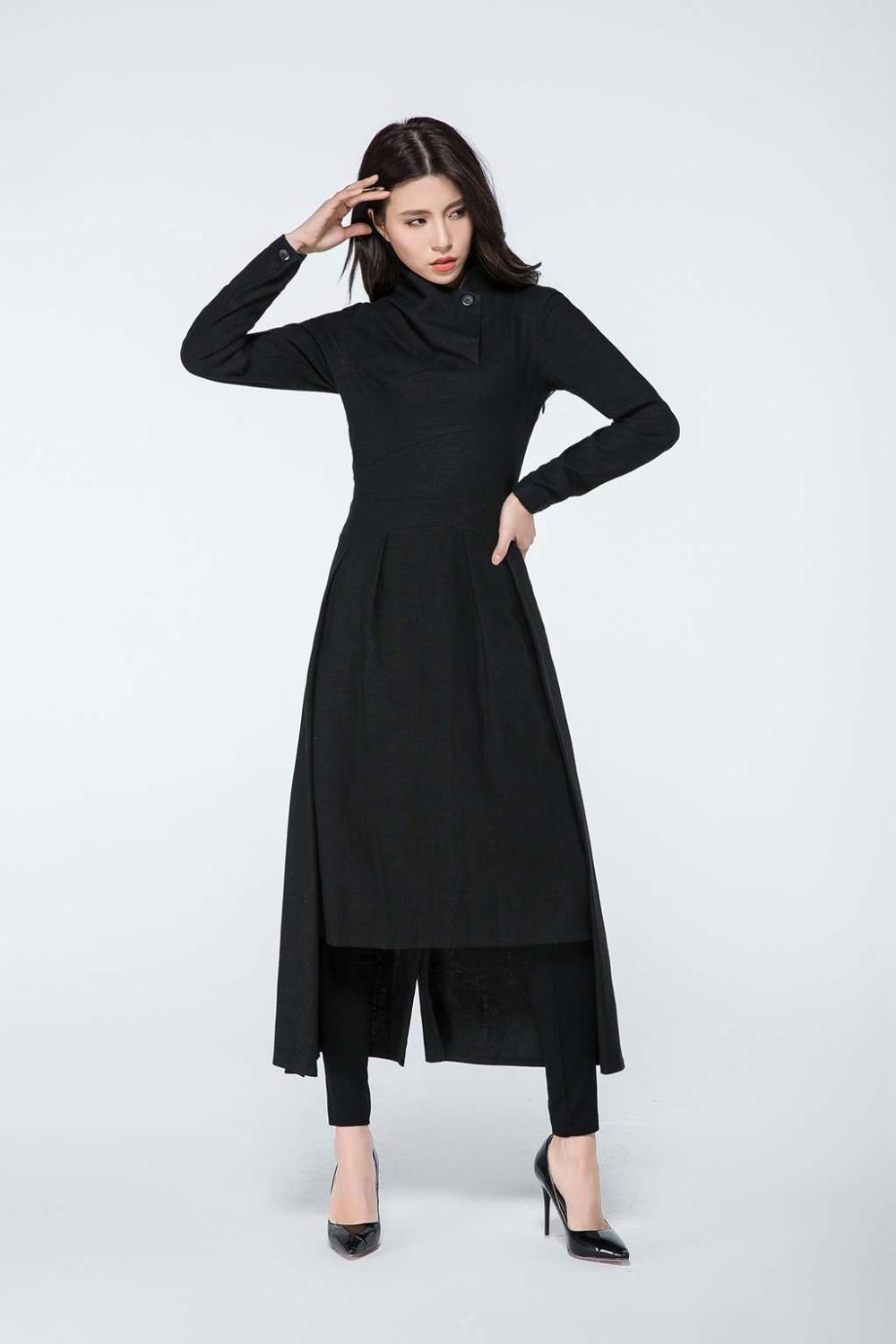 Linen dress, maxi dress, black dress, womens dresses, linen dress woman, black linen dress, long linen dress, linen dress maxi C1076