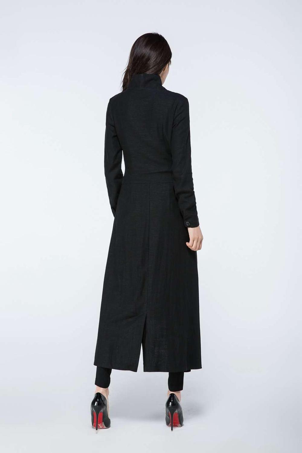 Linen dress, maxi dress, black dress, womens dresses, linen dress woman, black linen dress, long linen dress, linen dress maxi C1076