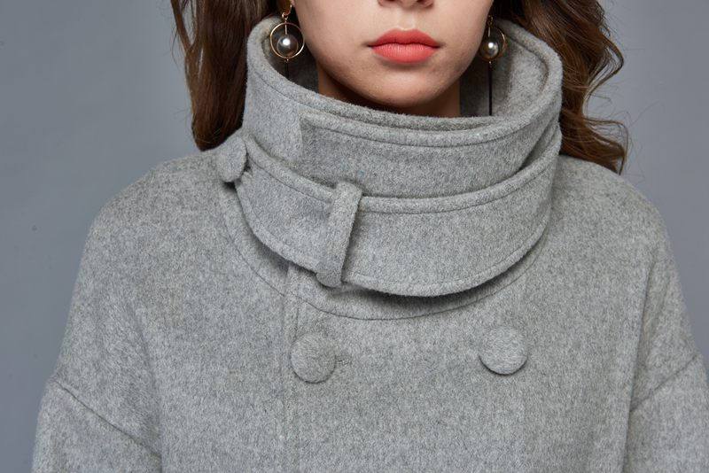 women's wool maxi coat C961