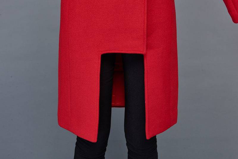 Red wool coat, winter coat, women's coats, warm coat, geometric coat, tailored coat, asymmetrical coat, women jackets, winter warm coat C979