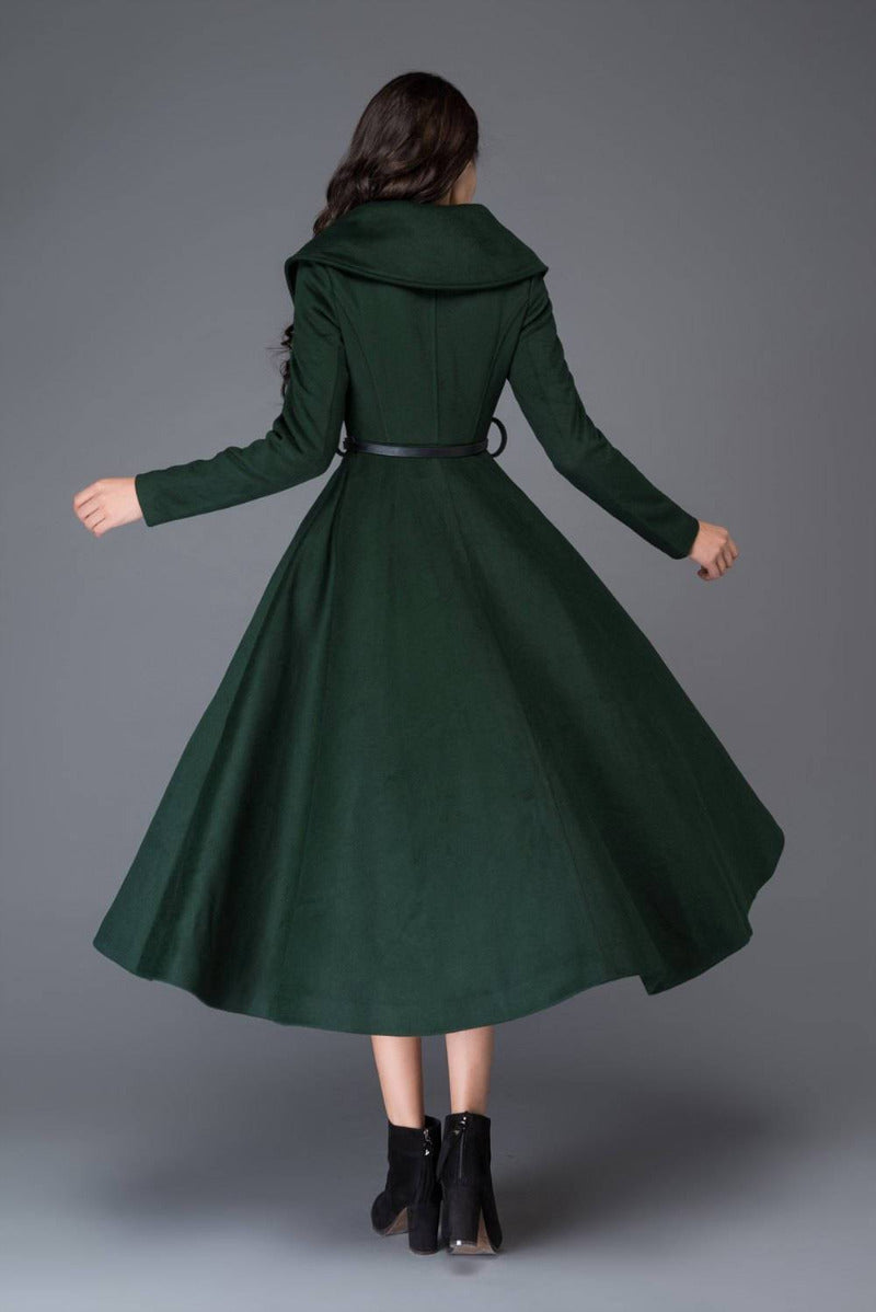 Vintage Inspired Swing Wool Coat C998