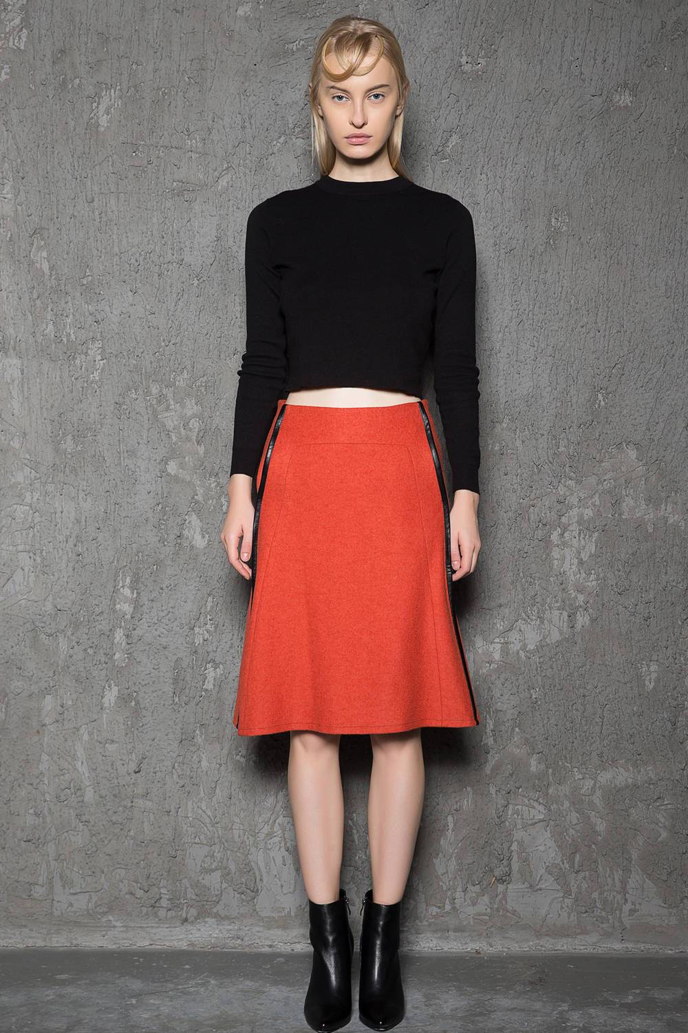 Gray skirt, wool skirt, winter skirt, womens skirts, midi skirt, gray wool skirt, office skirt, wool skirt women, winter wool skirt C774