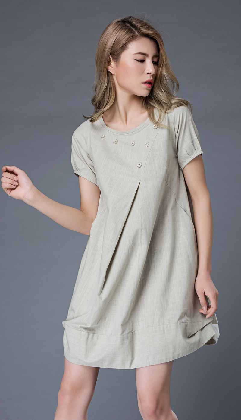 Tunic Tops, tunic dress, mini dress, womens dresses, linen dress, Linen Tunic Dress, Oversized Tunic, linen tunic, womens tunic C851