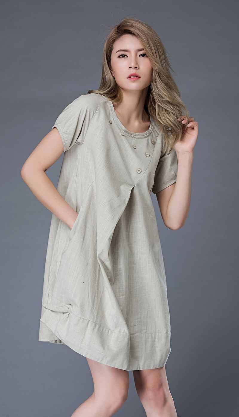 Tunic Tops, tunic dress, mini dress, womens dresses, linen dress, Linen Tunic Dress, Oversized Tunic, linen tunic, womens tunic C851