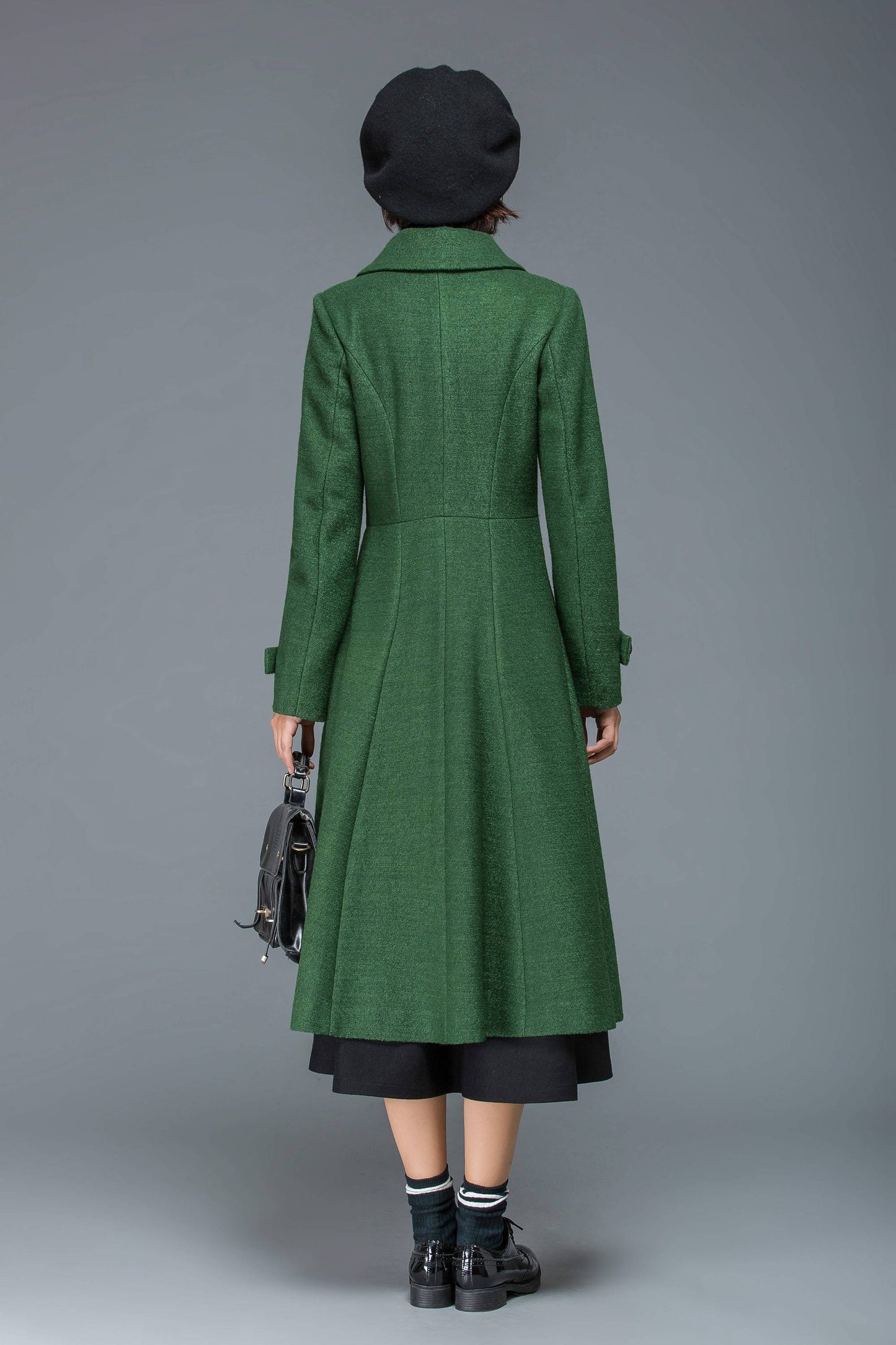 Wool coat, long coat, winter coat, womens coat, winter coat women, princess coat, classic coat, green coat, double breasted coat C1171
