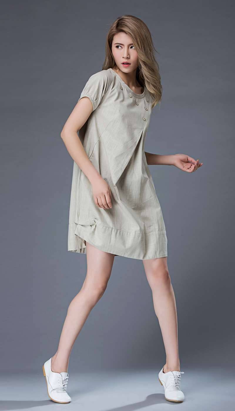Tunic Tops, tunic dress, mini dress, womens dresses, linen dress, Linen Tunic Dress, Oversized Tunic, linen tunic, womens tunic C851