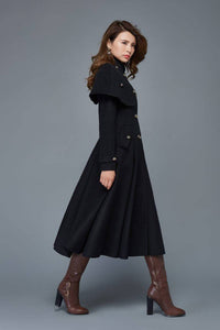 women's Capelet wool coat C957#