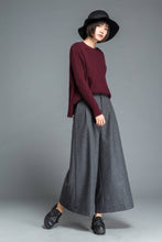 Load image into Gallery viewer, Wool Wide leg pants C1207
