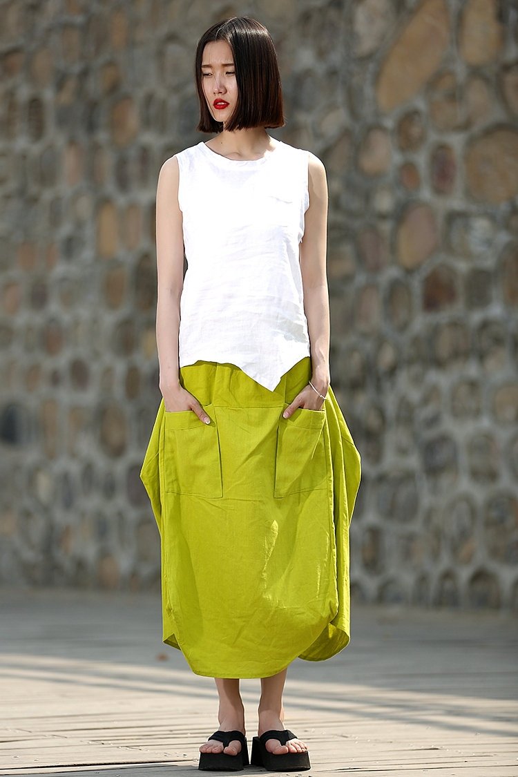 Linen blouse, white linen blouse, linen top, loose linen blouse, sleeveless linen top, summer blouse, summer linen top, women blouse CF118