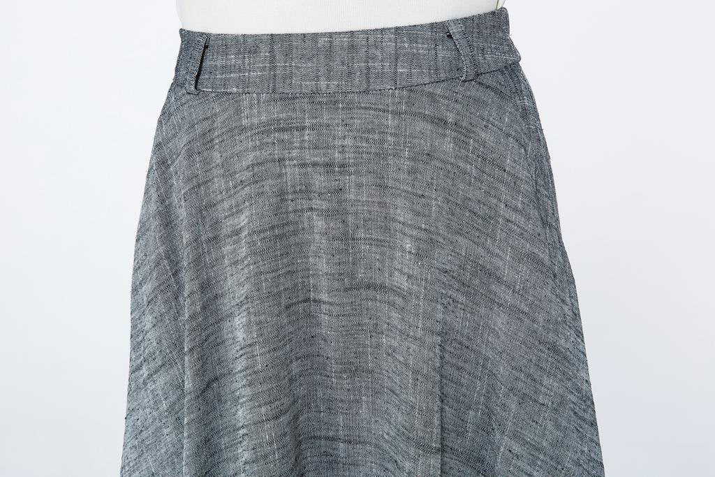 long linen skirt, full length skirt, maxi skirts pockets, maxi skirt, A line skirt, womens long skirts, gray skirt, spring skirt C1078