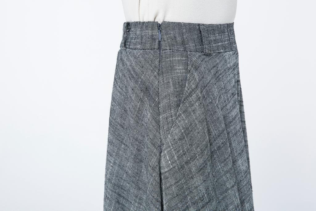 long linen skirt, full length skirt, maxi skirts pockets, maxi skirt, A line skirt, womens long skirts, gray skirt, spring skirt C1078