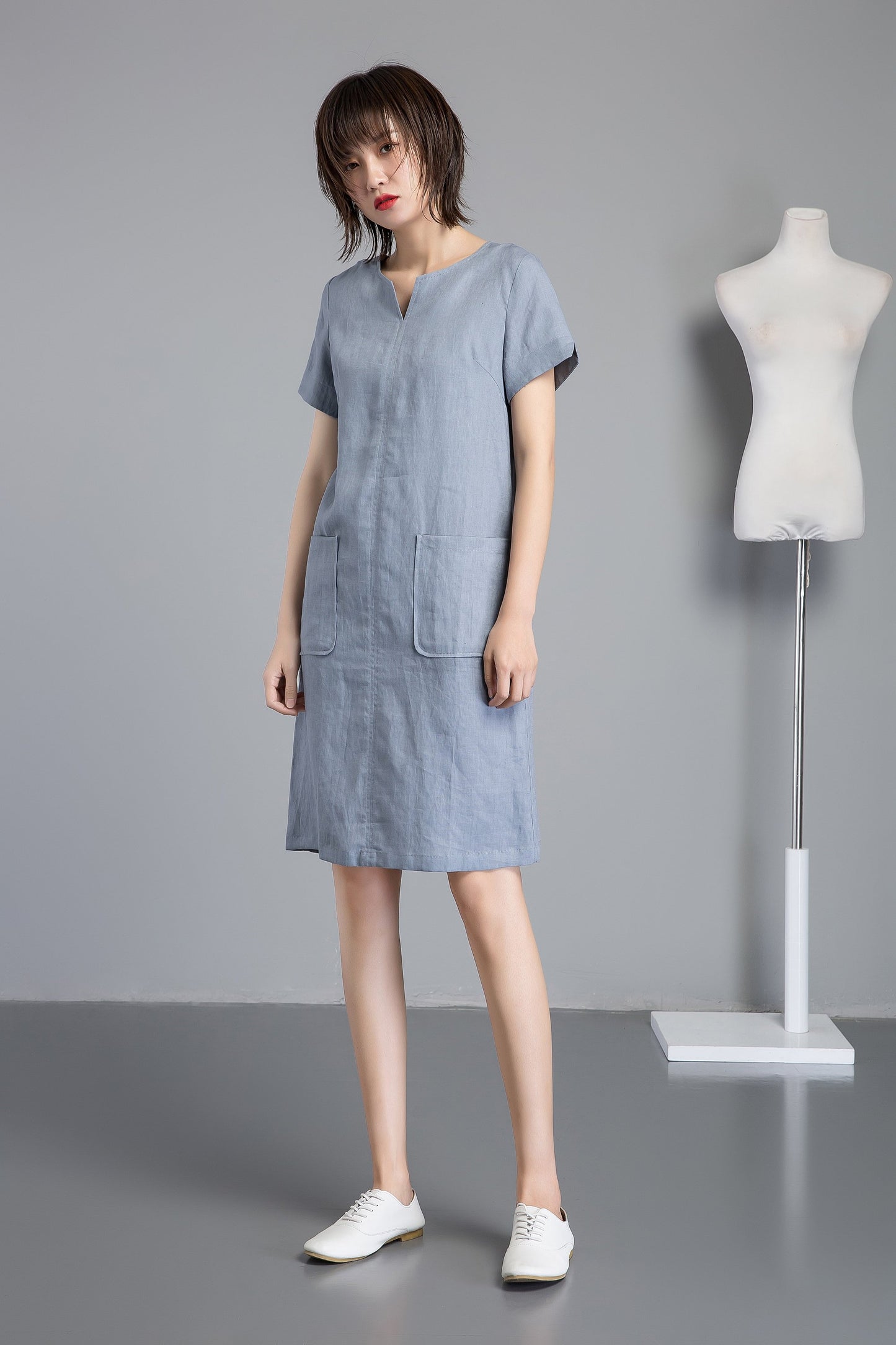 Shift dress, Linen simple dress, Basic linen dress, Loose linen dress, Washed linen dress, Linen tunic, womens dresses C1258