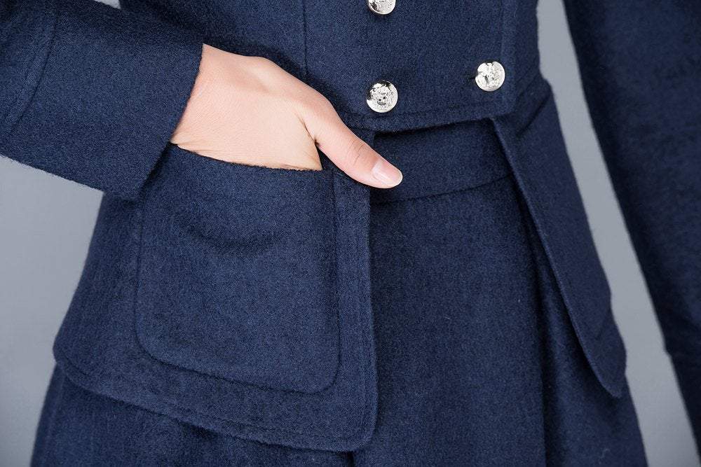 Short jacket, womens jackets, jacket, blue winter jacket, wool coat women, coat, womens short jacket, winter coat, blue coat women C1037
