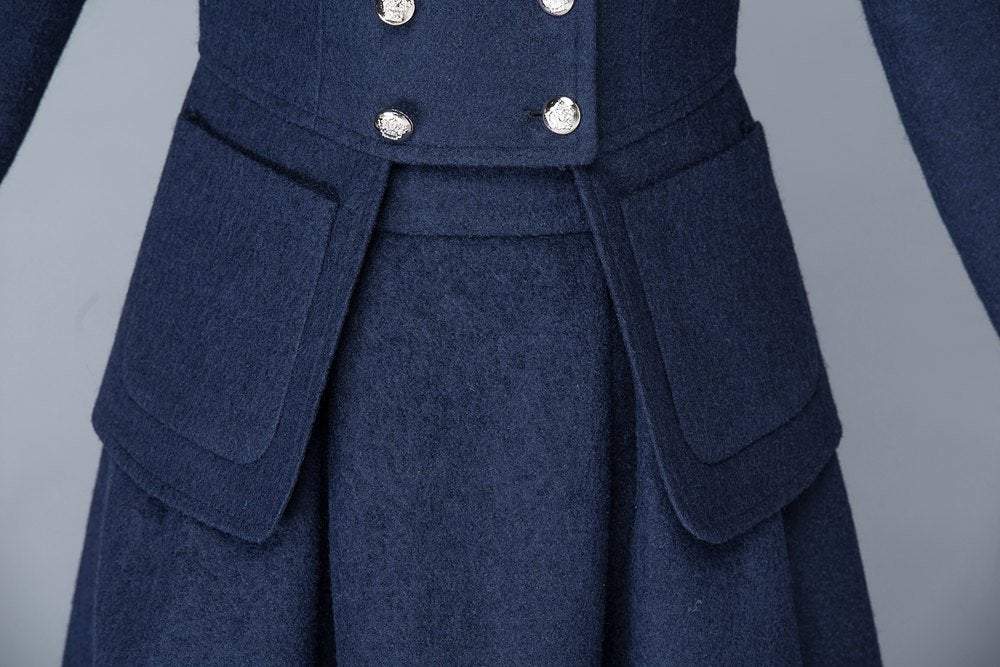 Short jacket, womens jackets, jacket, blue winter jacket, wool coat women, coat, womens short jacket, winter coat, blue coat women C1037