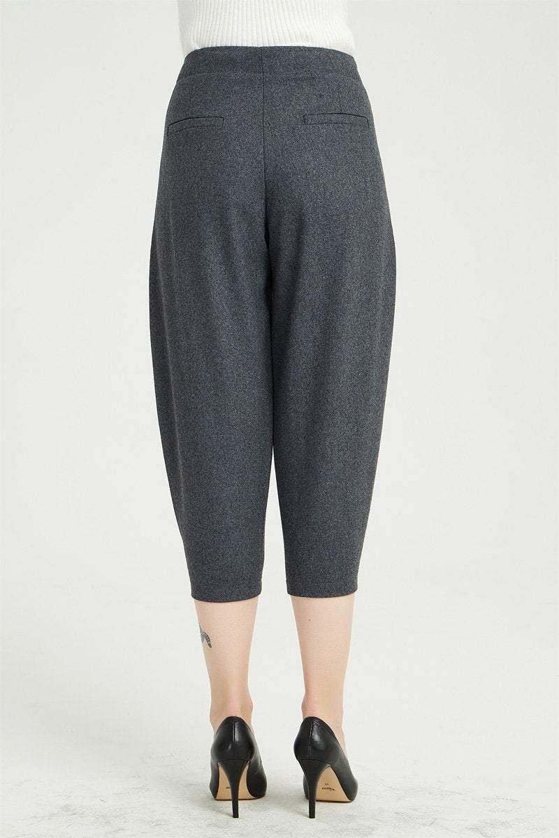 gray wool pants, womens pants, warm pants, pleated pants, winter pants, wool pants, casual pants, womens wool pants, winter wool pants C1359