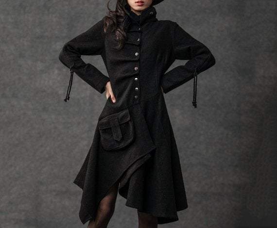 Asymmetrical Swing Coat C180