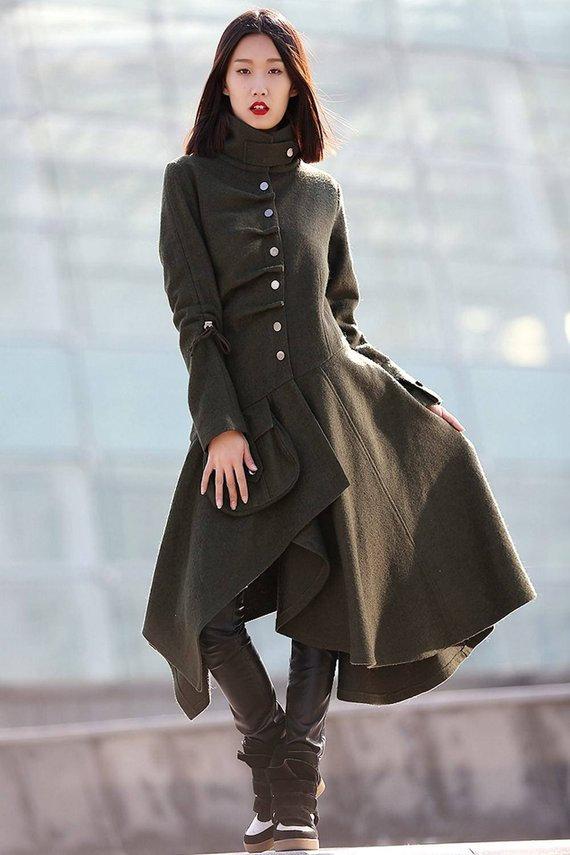 Asymmetrical Swing Coat C180