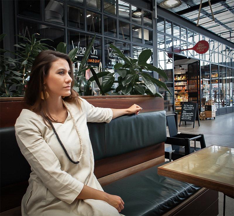 Casual linen maxi dress C1374