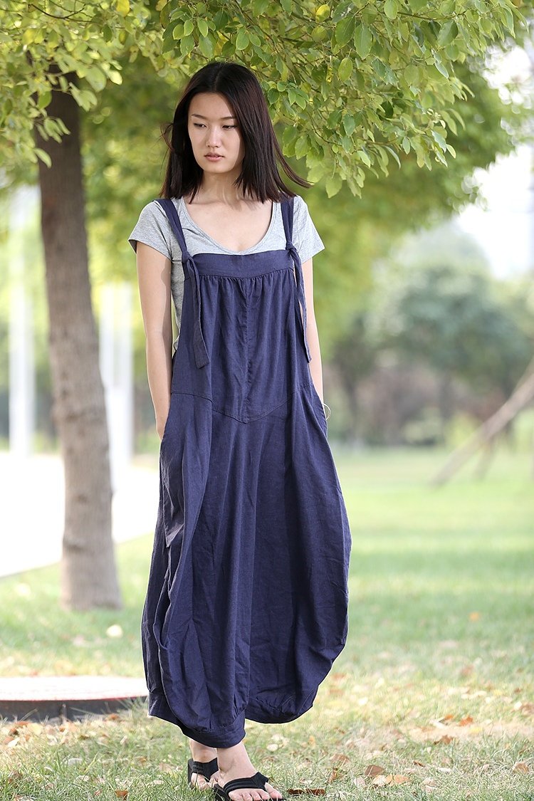Yellow Pinafore dress, linen dress, maxi linen dress, Linen pinafore dress, overalls dress, womens overalls, summer dress