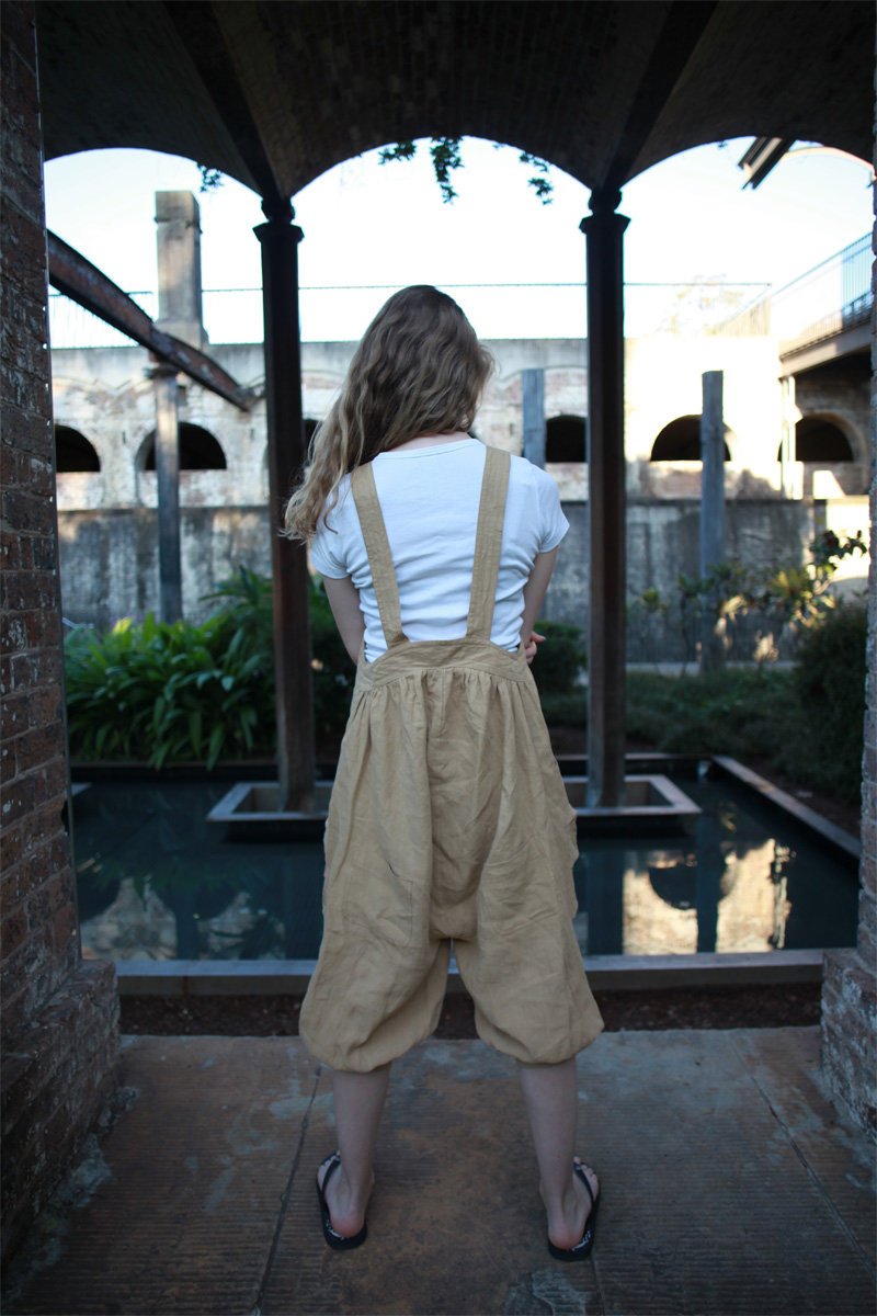 linen jumpsuit, linen jumpsuit women, Washed linen overall, Linen overall, oversized jumpsuit C1503