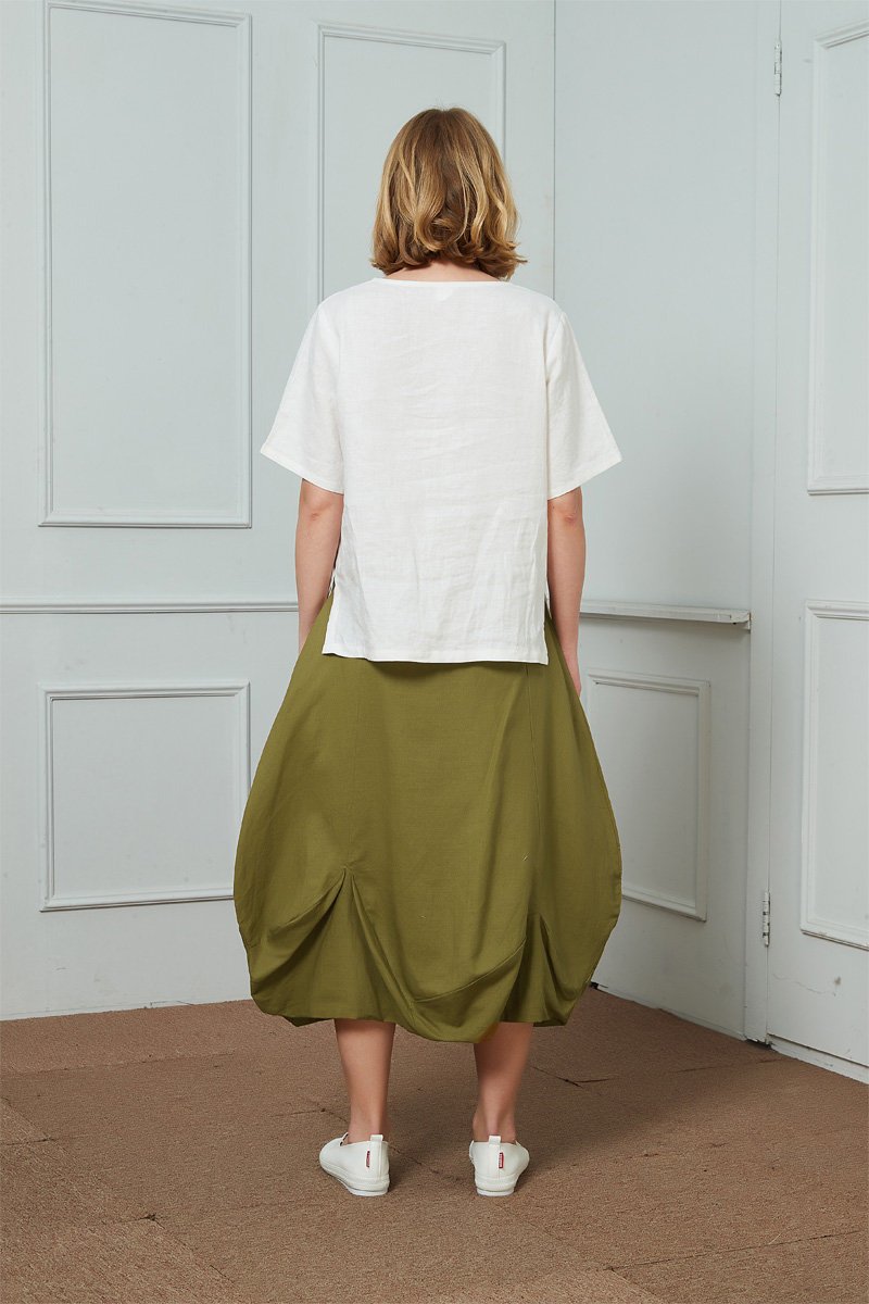 Linen Skirts for Womens, Summer Skirt, Linen Loose Skirt, midi linen Skirt, Linen Skirt, Asymmetrical Skirt C1464