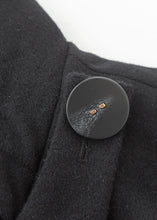 Load image into Gallery viewer, Black Hooded Long Wool Coat C4330
