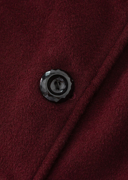 Wool Coat Women, Double Breasted Wool Coat C3566