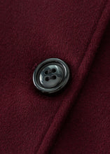 Load image into Gallery viewer, Burgundy Long Wool Coat Women C3693
