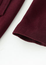 Load image into Gallery viewer, Burgundy Long Wool Coat Women C3693
