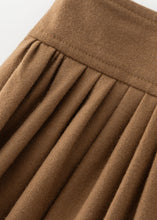 Load image into Gallery viewer, Button Front Brown Skirt Women C3552
