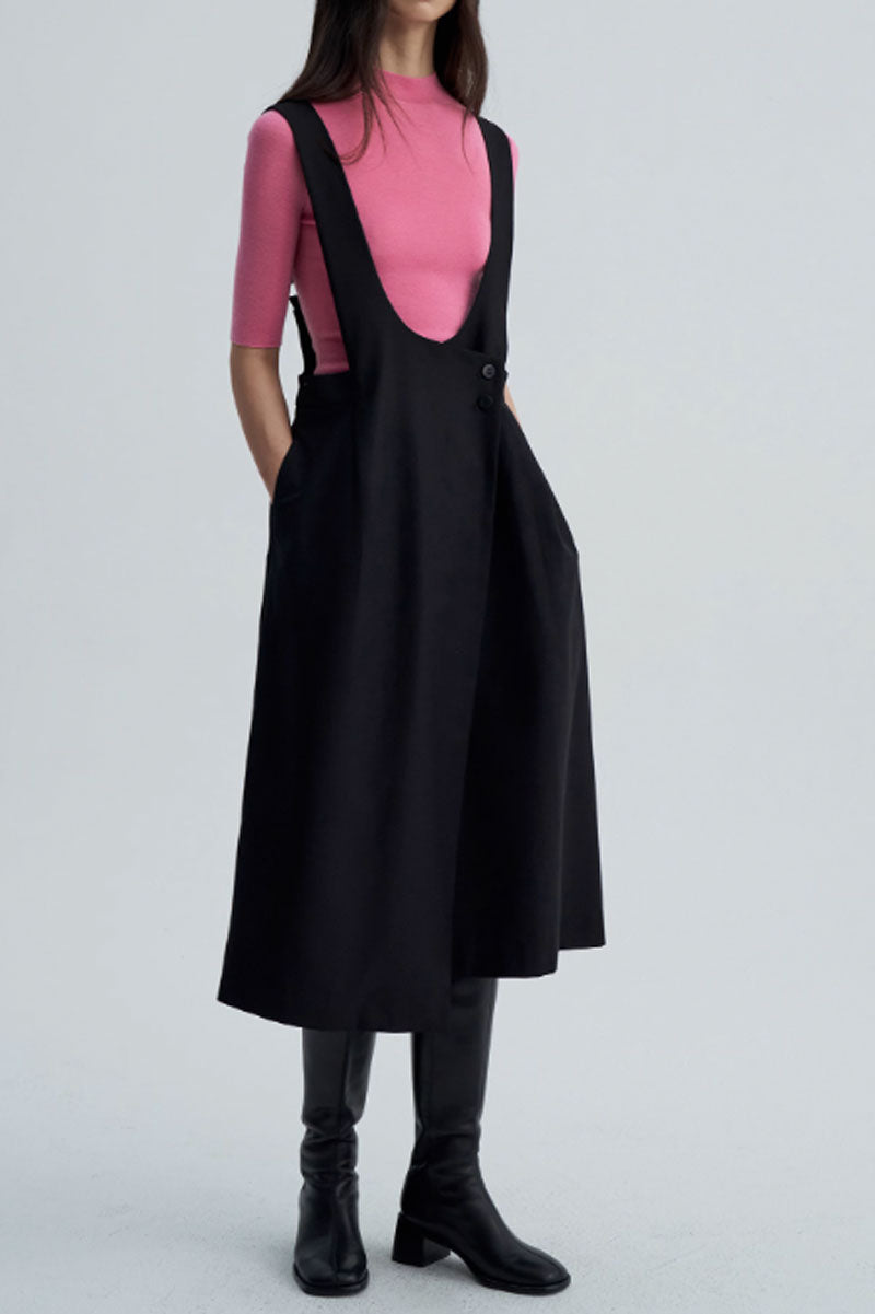 wool pinafore dress Goldie Merino Ponte FEATURES * 25% wool Goldie Merino Wool Pinafore Dress