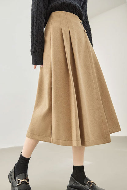 Warm a line winter wool skirt C3522